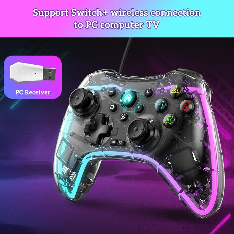 Videospiel-Gamepads RGB Wireless Pro Controller kompatibel mit Nintendo Switch/Switch Lite/Switch OLED/Android/IOS/Windows PC/Mobile