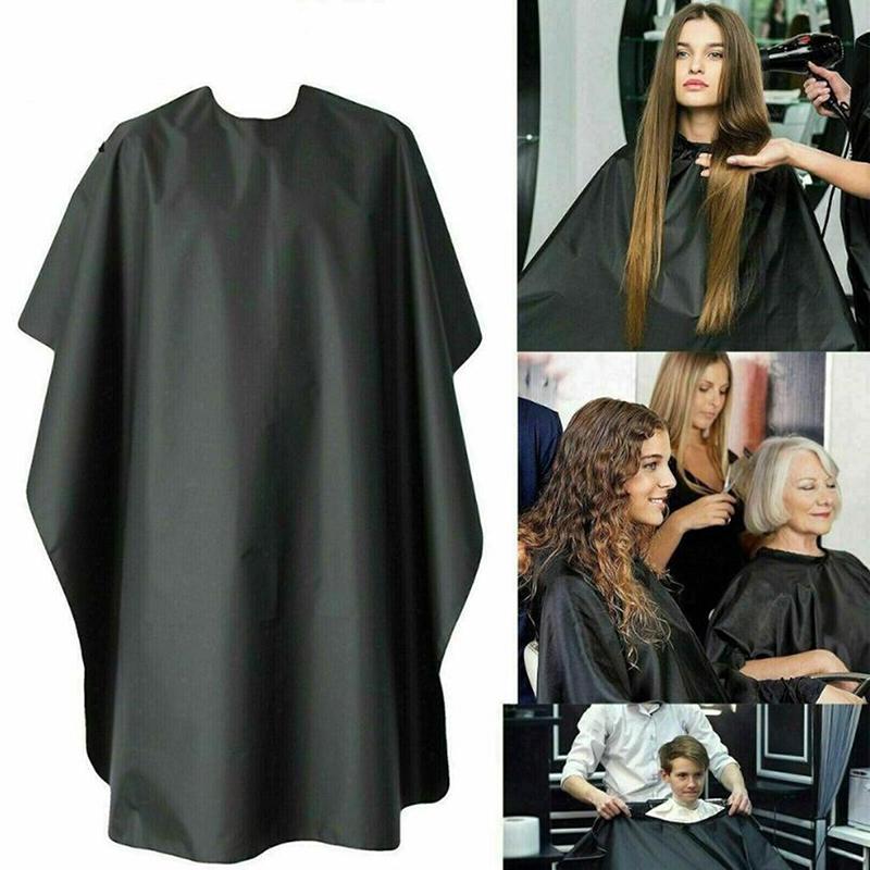 Erwachsene Friseurumhang Abdeckung Schneiden Salon Friseur Dresscutting Unisex Friseur Kleid Cape Wasserdichte Friseurschürze schwarz