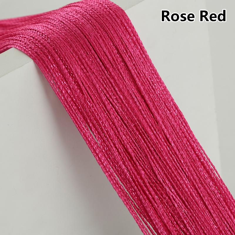 Hängender Quasten-Streifen-Vorhang, Polyester-Panel, Raumteiler-Linien-Vorhang, Jalousie, 100 x 200 cm rose rot