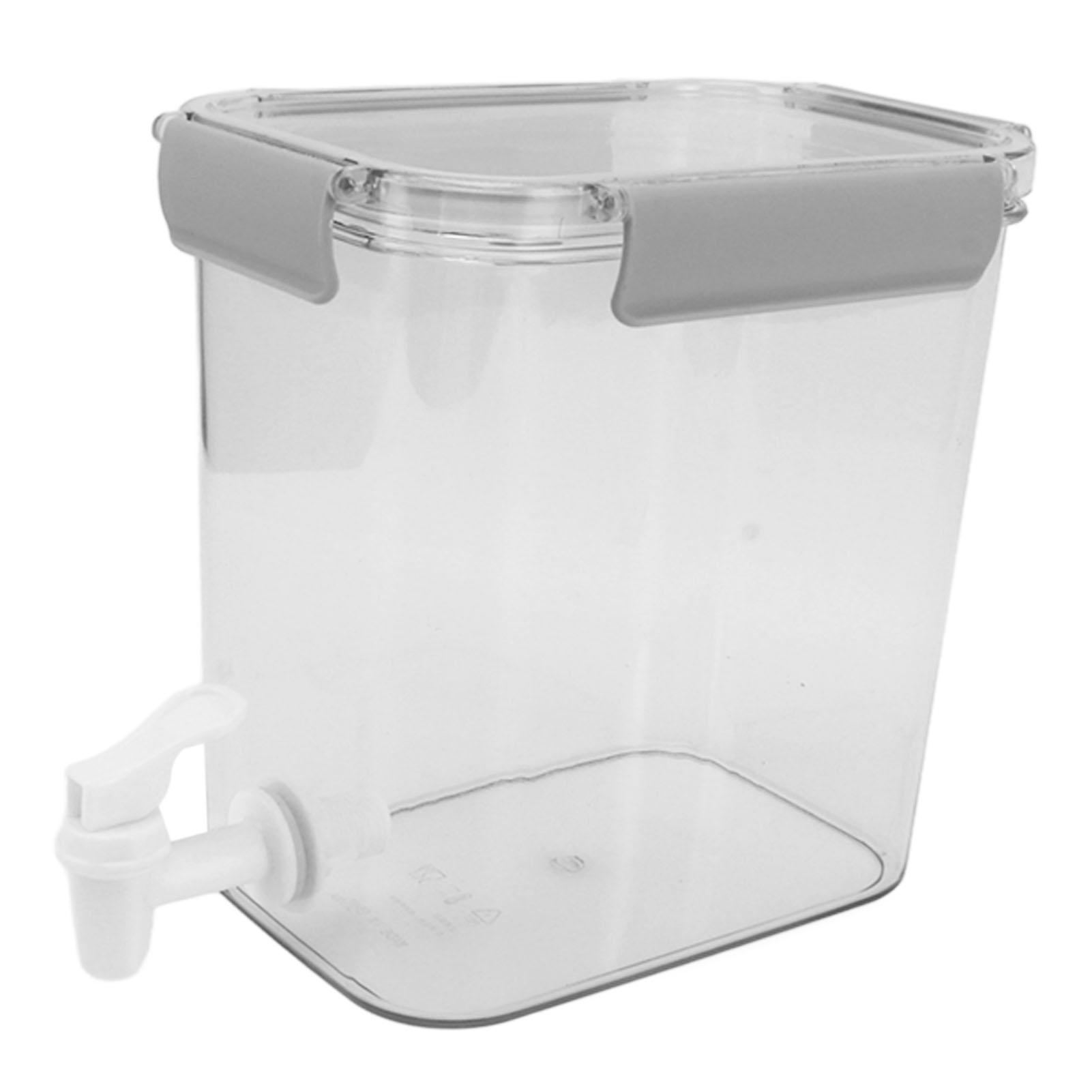 Kühlschrank Kaltwasserkocher 3,5L mit Zapfhahn Multifunktional PET Wirtschaftlich Praktisch Kühlschrank Getränke L grau