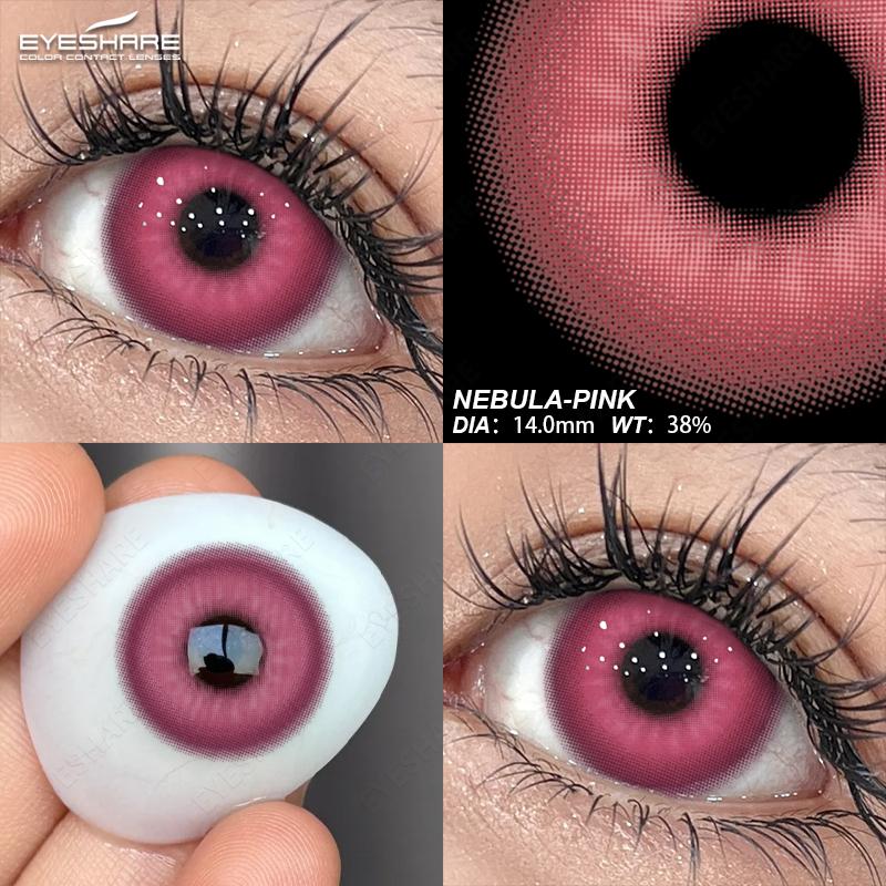 Eyeshare NEU Cosplay Farbige Kontaktlinsen für Augen Blaue Anime Augenlinsen Halloween Farbige Linsen Rote Kontaktlinsen Kosmetisches Make-up