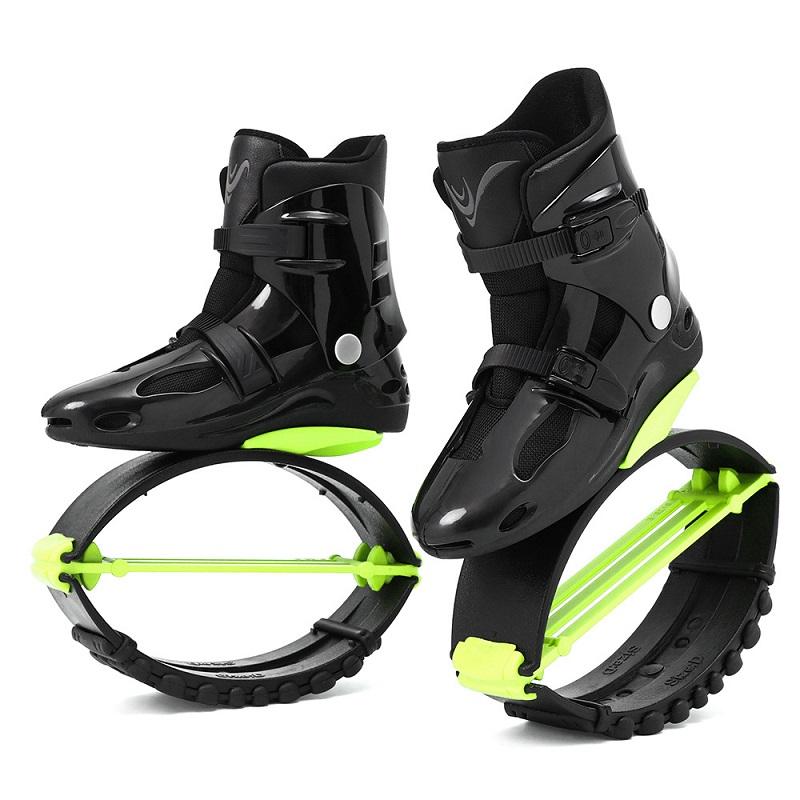 Känguru-Sprungschuhe für Herren, Fitness-Sportschuhe, springende Rebound-Stiefel, für Zuhause, Fitnessstudio, Bodybuilding M 33-35 grün/schwarz