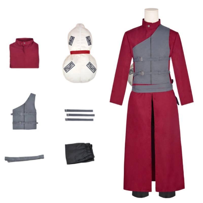 Ninja Sand Ninja Feuer Schatten Gaara Cosplay Kostüm Halloween Anime Gaara Cosplay Outfit Auf Lager S gray