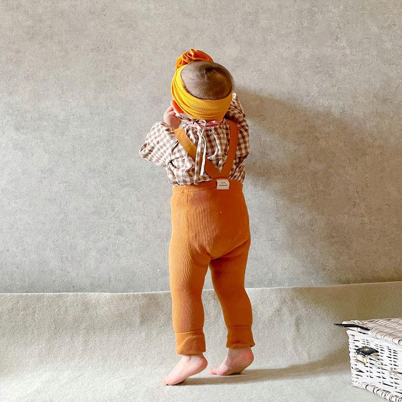 Infant Kinder Hosenträger Strumpfhosen Frühling Herbst Baby Mädchen Jungen Strumpfhosen Baby Mädchen Kleidung Hohe Taille Bandage Kreuz Straped Leggings 6-12Months
