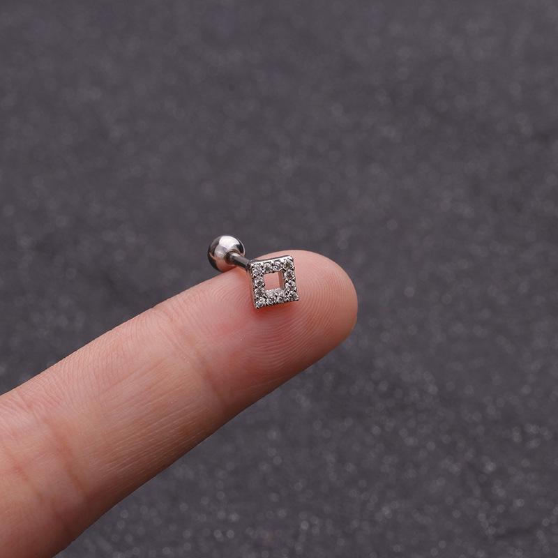 Blatt Edelstahl Knorpel Nagel Ohr Nagel Für Frauen Zurückschieben Ohr Knochen Nagel Helix Ohrring Kristall Mode Schmuck 13