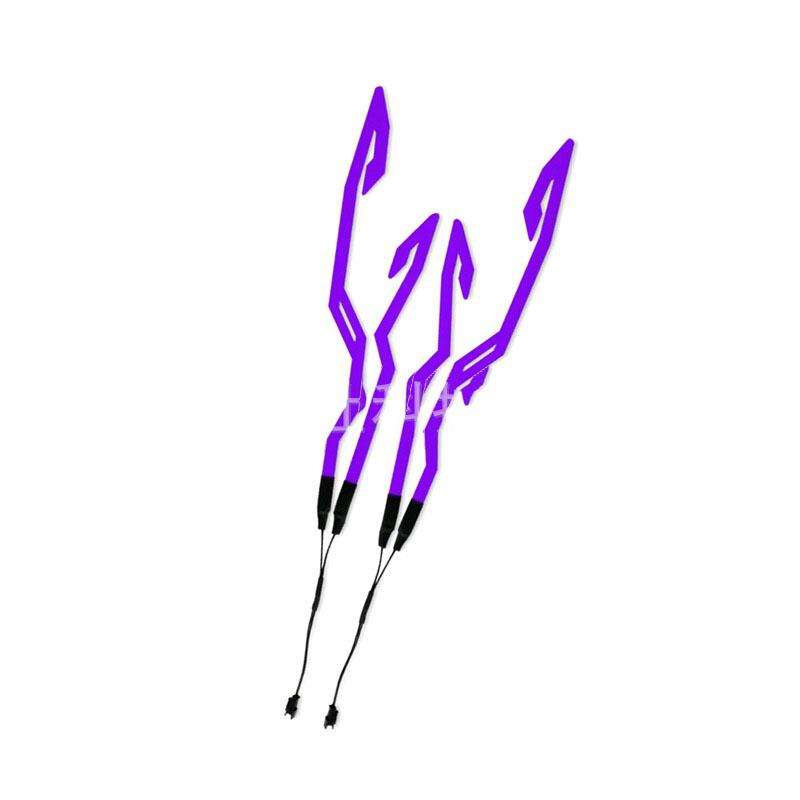 Motorrad LED Nacht Reiten Signal Helm EL Kalt Licht 4 Modus Led Fahrrad Helm Licht Streifen Dekoration Kit Bar Zubehör violett