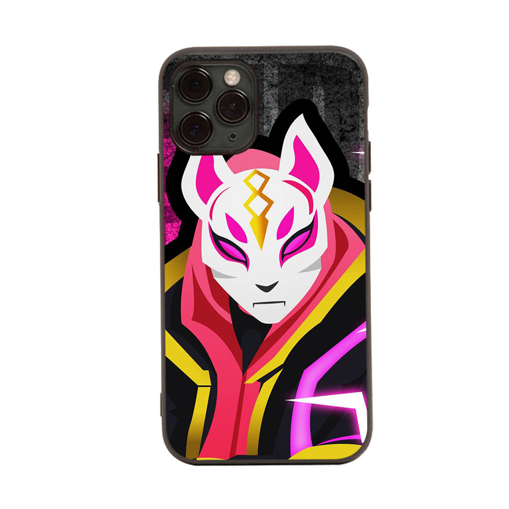 Hülle für iPhone 16 15 Plus 14 13 12 11 Pro 8 7 6S 6 SE 5S X XR XS Max Realme C30 C33 C31 9I Schwarze Softcover FI3 Fortnite Funny iPhone 11 Pro harlekin