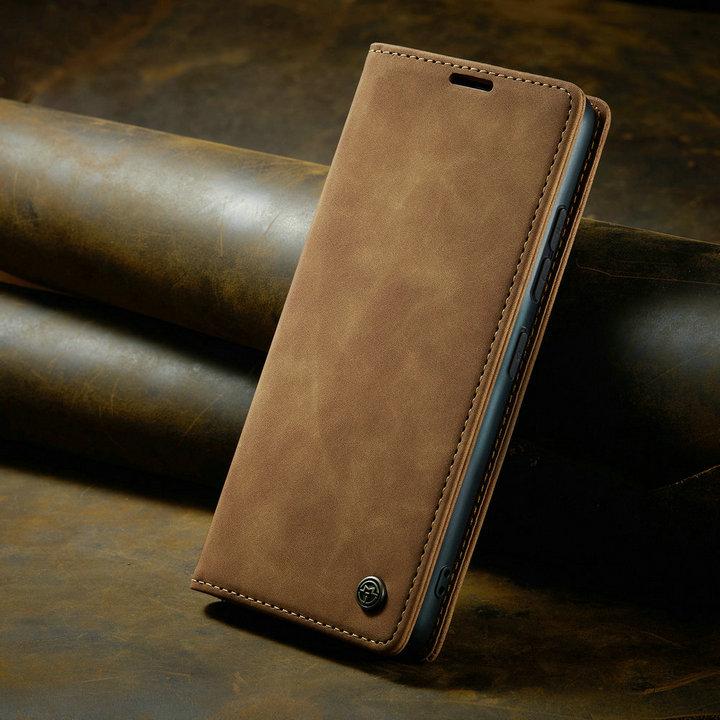 Luxus-Hülle für Xiaomi Redmi Note 14 4G 5G 2025 Flip Cover Magnetische Leder-Kartentasche Buchhülle Redmi Note 14 Pro Plus Fundas Redmi Note 14 5G braun