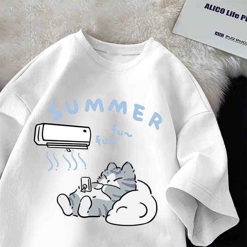 Sommer Neue kinder Top Lose Mode Kurzen Ärmeln Kleidung Kinder Kleidung Mädchen Kurzarm T-shirt 9-10T(150cm)