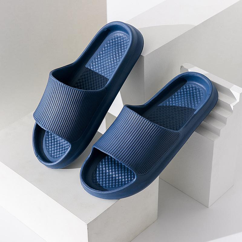 EVA Home Hausschuhe Männer und Frauen Bad rutschfeste Sandalen Sommer Deodorant Paar Flip-Flops Haushalt weichen Boden Hausschuhe Männer Outdoor Hausschuhe 42-43 blau