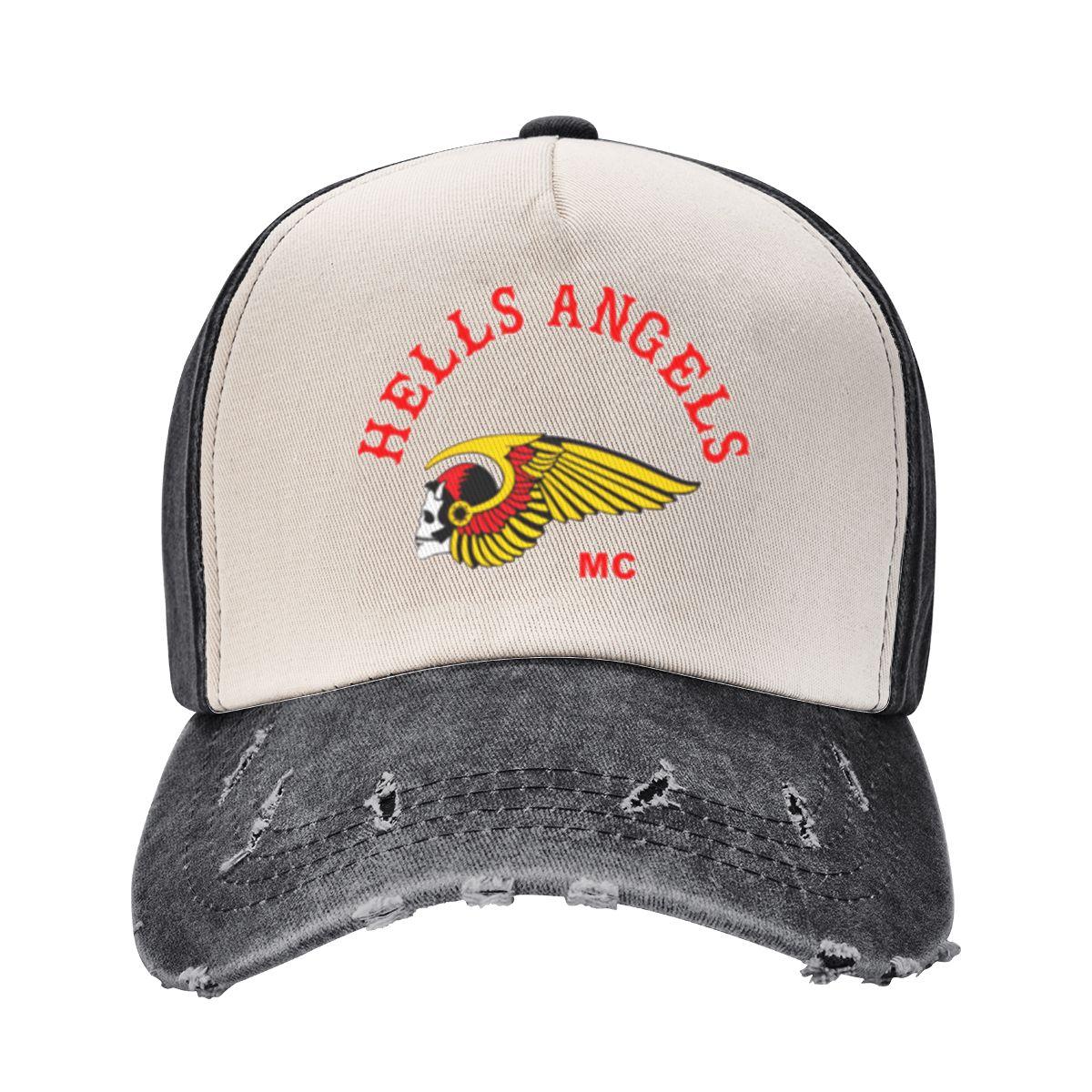Vintage Hell Angel Baseball Caps Unisex Stil Distressed Denim Kopfbedeckung HA MC Motorrad Club Outdoor Sommer Caps Hut