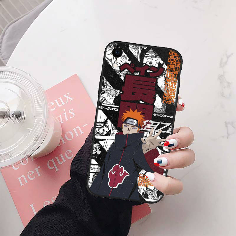 Naruto Akatsuki Handyhülle für iPhone 6 6s 7 8 11 12 13 14 15 XS Pro Max XR X SE Samsung S20 S21 S22 S23 S24 FE Ultra S8 S9 S10 Plus Lite S21S S10E Samsung S21 FE olivgrün