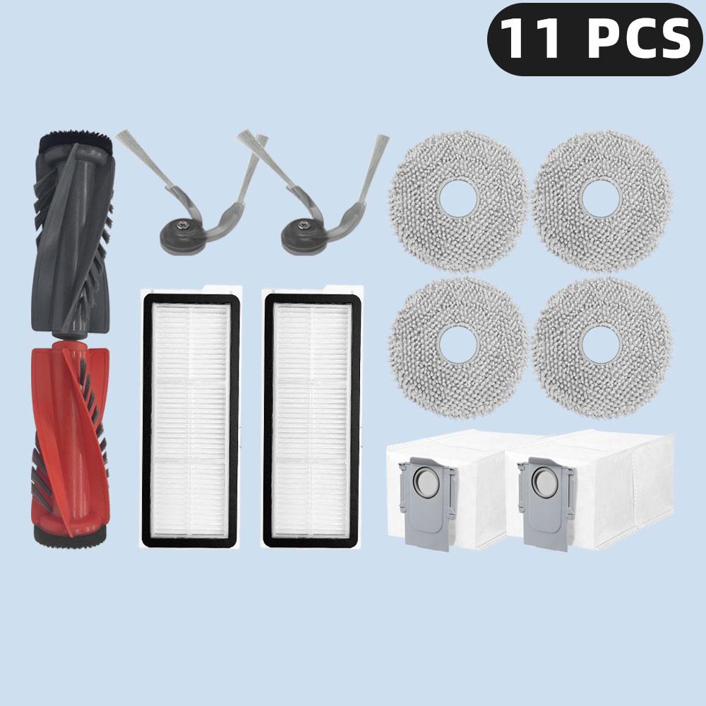 Passt für ( Roborock Qrevo 5AE / S5V / Curv / CurvC / Curv S5X 5A1 5XC / Edge / EdgeC / Edge S5A 5V1 ) Teile Bürste Filter Moppbeutel gray