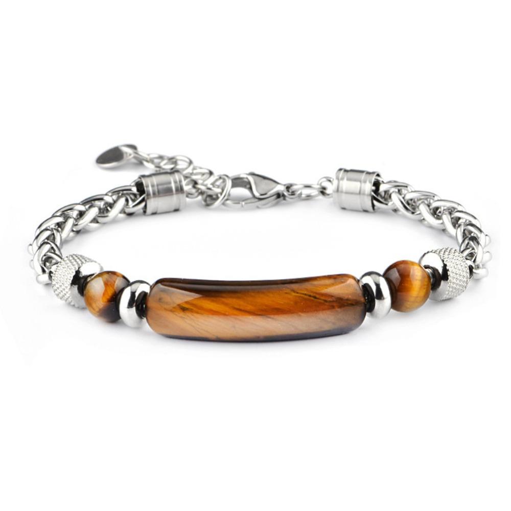 Tigerauge Stein Herren Verstellbare Handkette Stilvolles Herrenarmband Schmuck Schmuck style 1