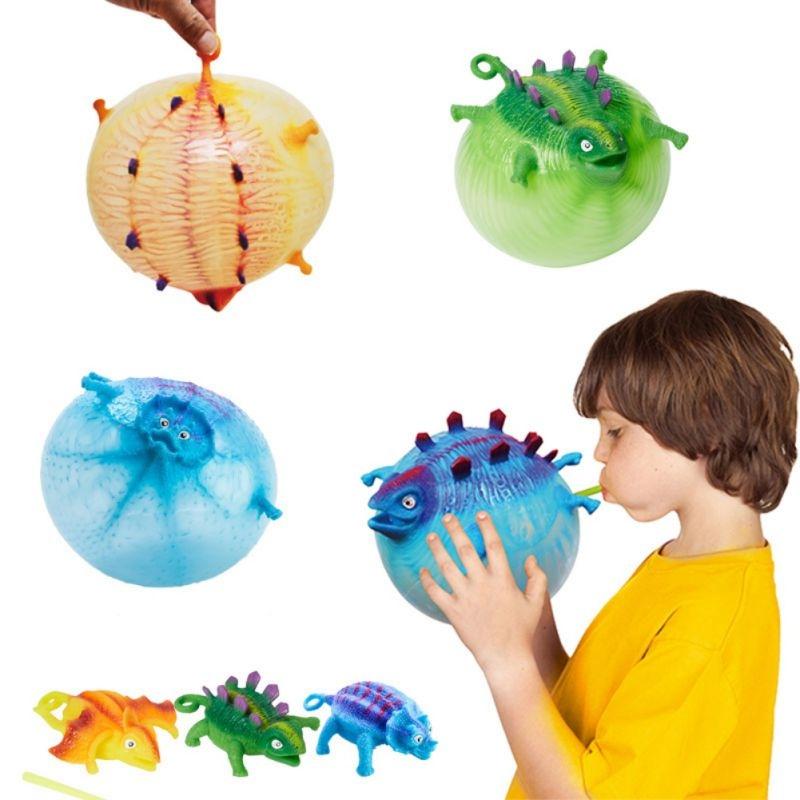 Kinder Spielzeug Lustige Blasen Tiere Spielzeug Dinosaurier Angst Stress Relief Aufblasbaren Ballon Squeeze Ball dinosaur(1PC)