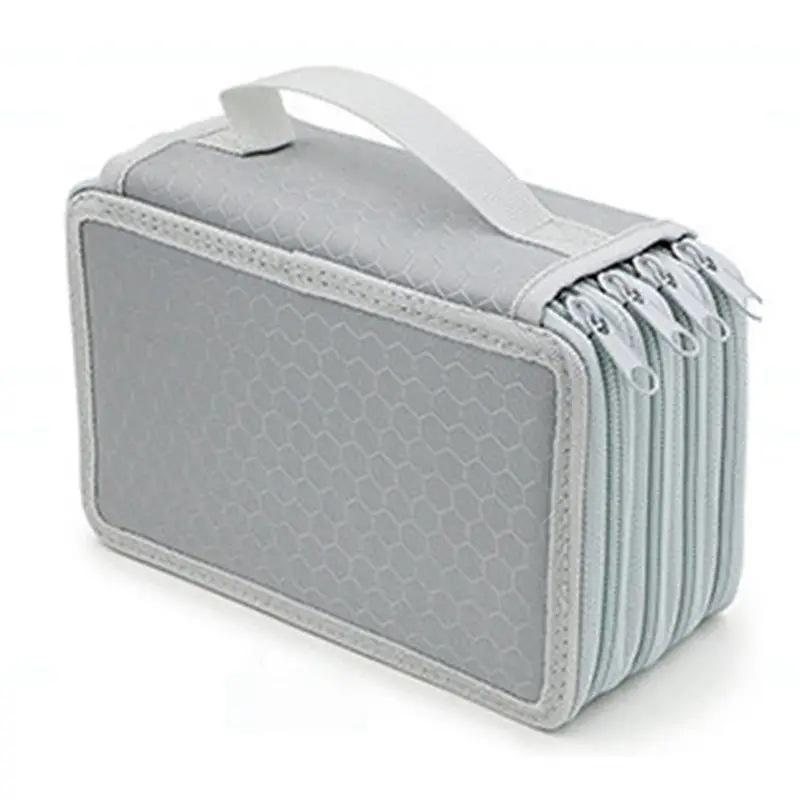 Schreibwarentasche für Studenten 2024: Skizzen- und Farbstifteetui mit 32, 48 oder 72 Farben 72 colors grau