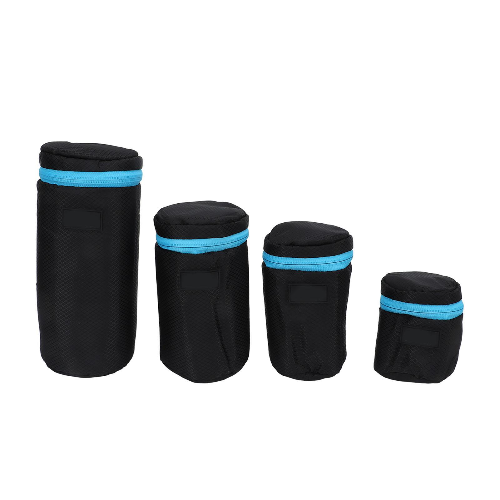 4Pcs DSLR Kamera Objektiv Beutel Neopren Wasserdichte Objektiv Tasche Fall mit Zipper Metall Schnalle