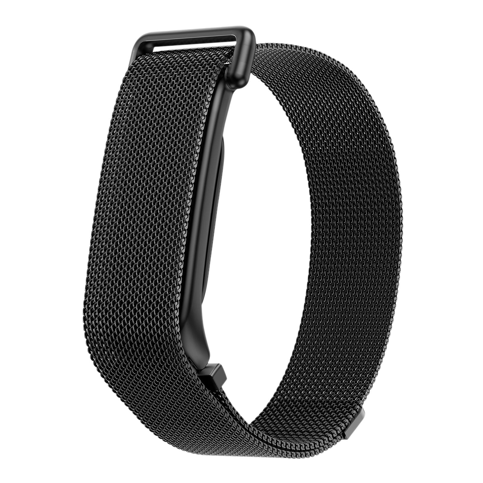 Für Google Fitbit Air Verstellbares Leichtes Armband Rostfreie Uhrenschlaufen Armband für Fitness/Laufen/Training & Tägliches Tragen schwarz