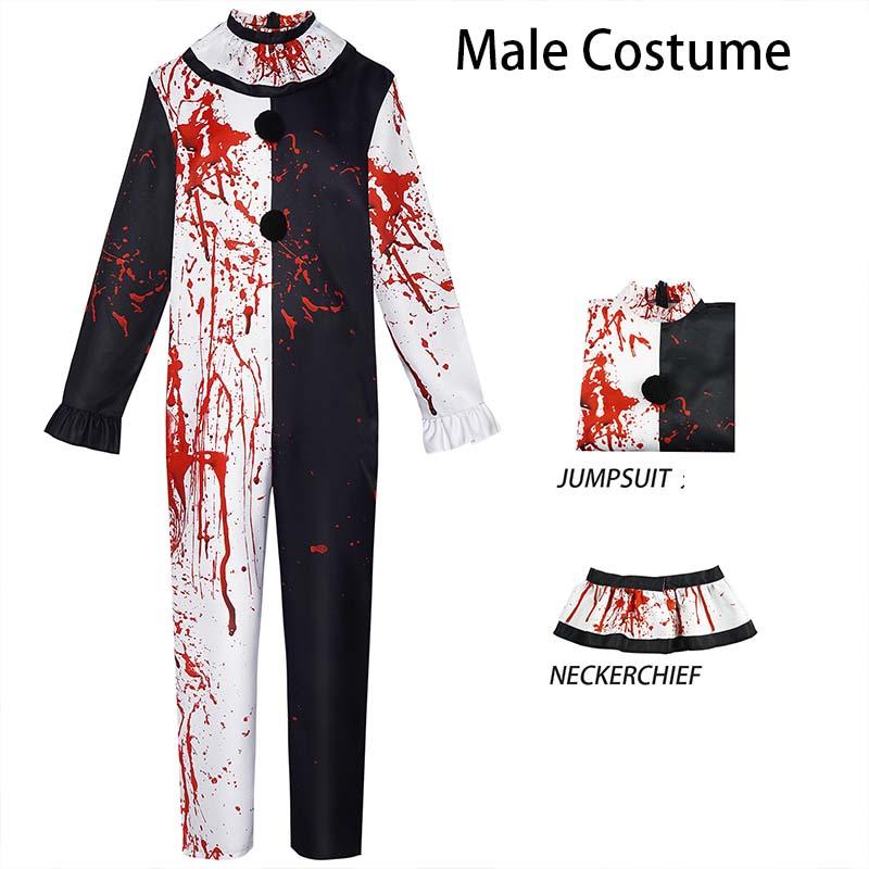 Herren Halloween Kostüme Art The Clown Cosplay Kostüm Film Terrifierr 2 Blutiger Overall Herren Overall Horror Outfits S