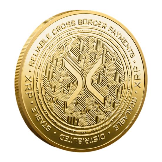 XRP-Münze, Gedenkmünze, Symbol für Finanzinnovation, XRP-Ethereum-Münze, Hervorhebung führender digitaler Münzen, Geschenk für Enthusiasten, Lehrreich 1pc goldgelb