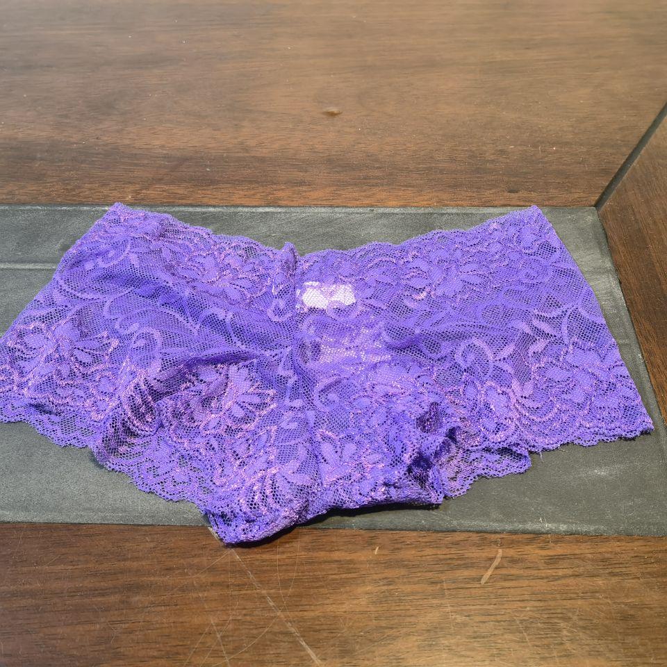 Frauen Boxer Unterwäsche Sexy Volle Spitze Französisch Höschen Shorts Boyshort Damen Knickers Dessous Dessous ML XL XXL M violett