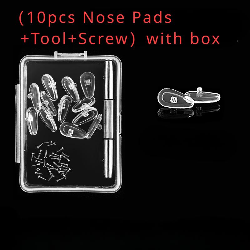 Brillen-Nasenpads, verbesserte weiche Brillen-Nasenpads mit Luftkammer aus Silikon, 5 Paar einschraubbare 15-mm-Brillen-Nasenpads mit Schrauben