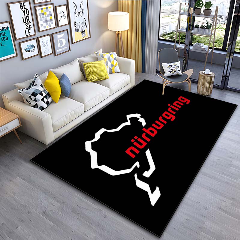 1 Stück Nürburgring F1 Internationale Rennstrecke Teppich für Wohnzimmer Schlafzimmer Nachttisch Badezimmer Fußmatte Heimteppich Teppiche Raumdekoration 40cm x 60cm
