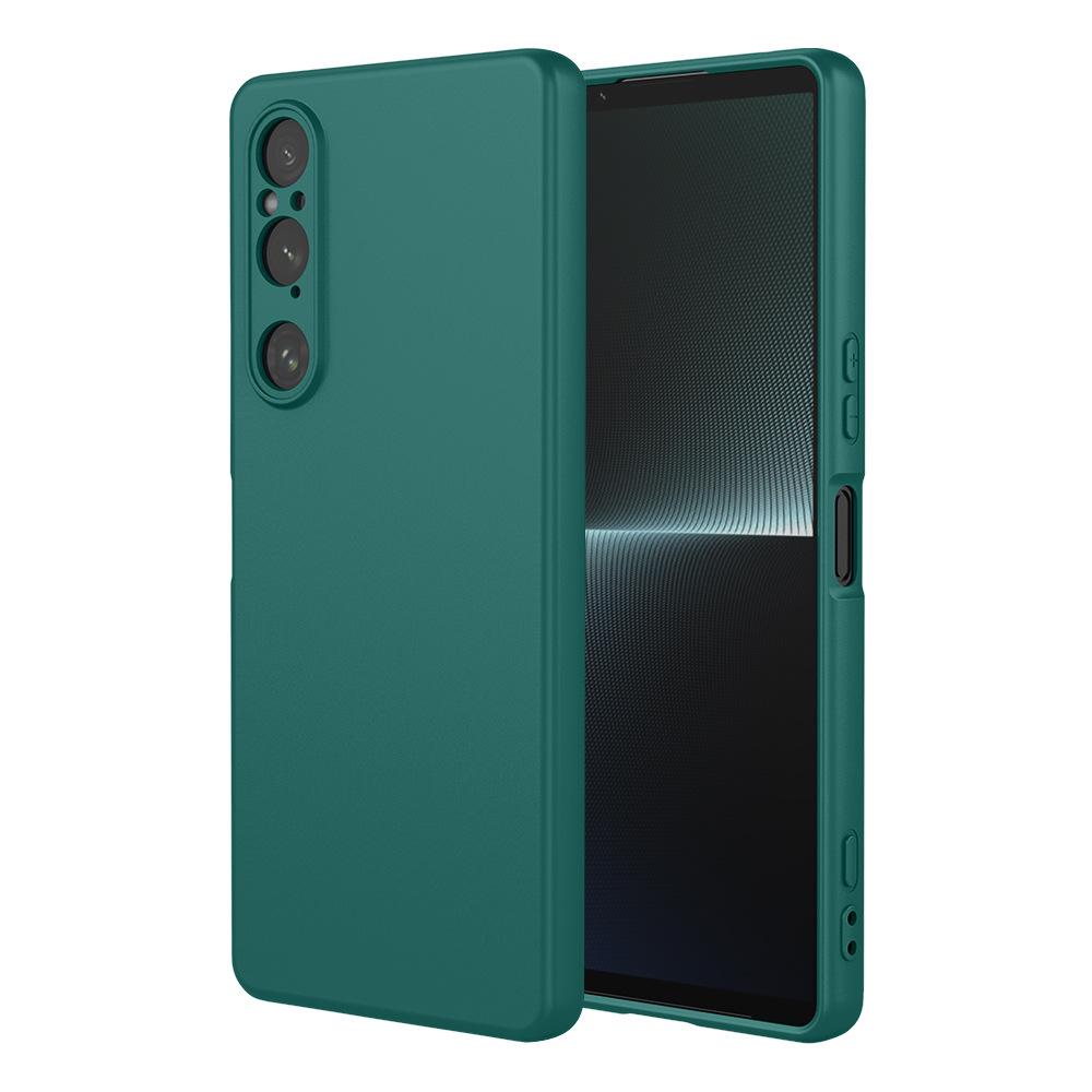 Stoßfeste flüssige Silikon-Softcover für Sony Xperia 1 VI 10 VI 1 V 5 V 10 V 1V 5V 10V 1VI 10VI Telefonhülle Coque Fundas For Sony 10 V dunkelgrüne
