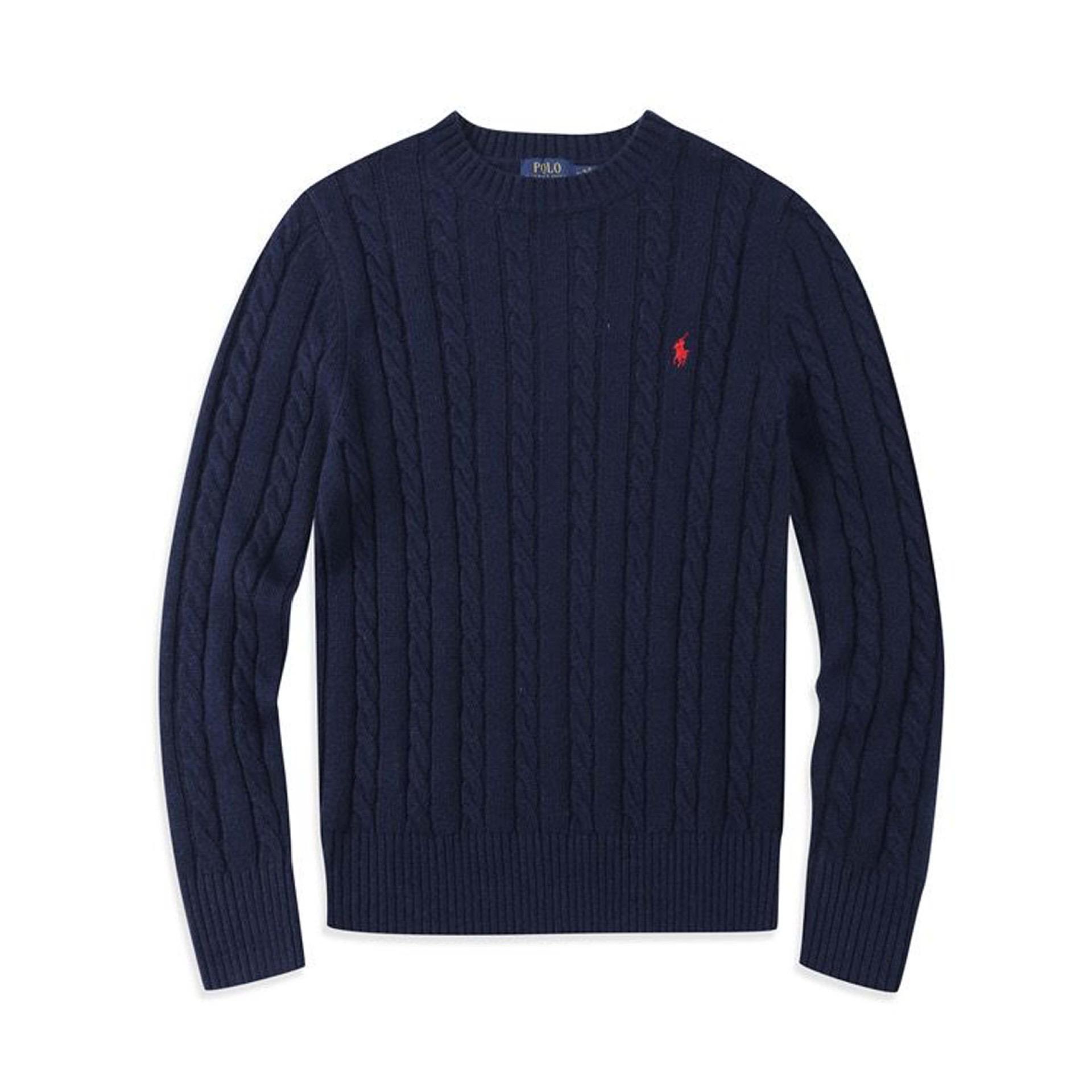 LUXEON Rundhals Pullover Modisches Oberteil Gestrickter Pullover Lässiger Pullover Herrenbekleidung Herbst/Winter S königsblau