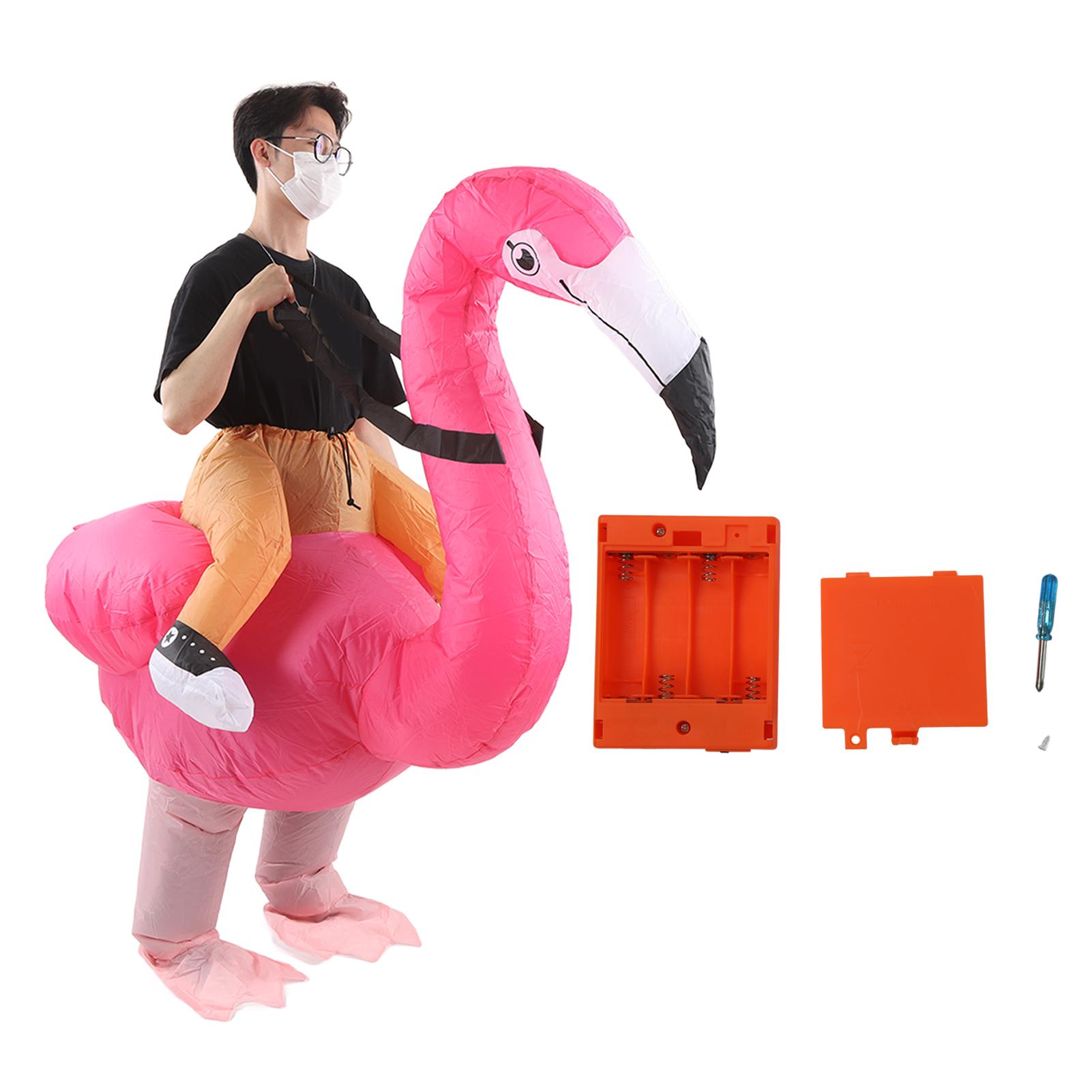 Aufblasbares Flamingo-Kostüm, wasserdichtes Polyestergewebe, aufblasbares Kostüm für 150?190 cm Erwachsene