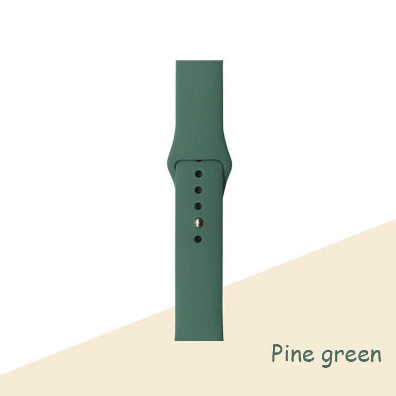 Silikonarmband für Apple Watch Armband 44 mm 40 mm 38 mm 42 mm Armband für Apple Watch Band Correa für Iwatch Series7 6 Se 5 4 3 38 40mm SM