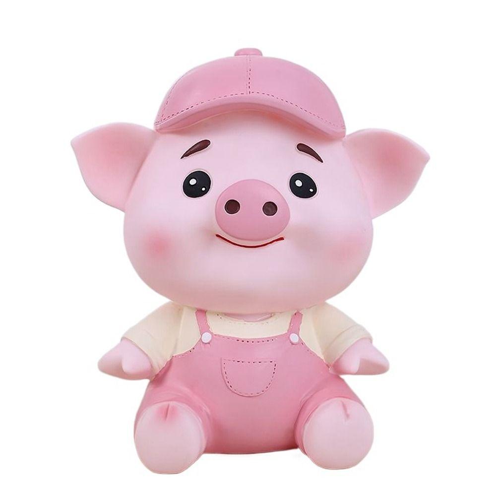 Sparschwein mit großer Kapazität, sturzsicher, Cartoon-Sparschwein, Schwein-Spardose, Kindertagsgeschenk rosa