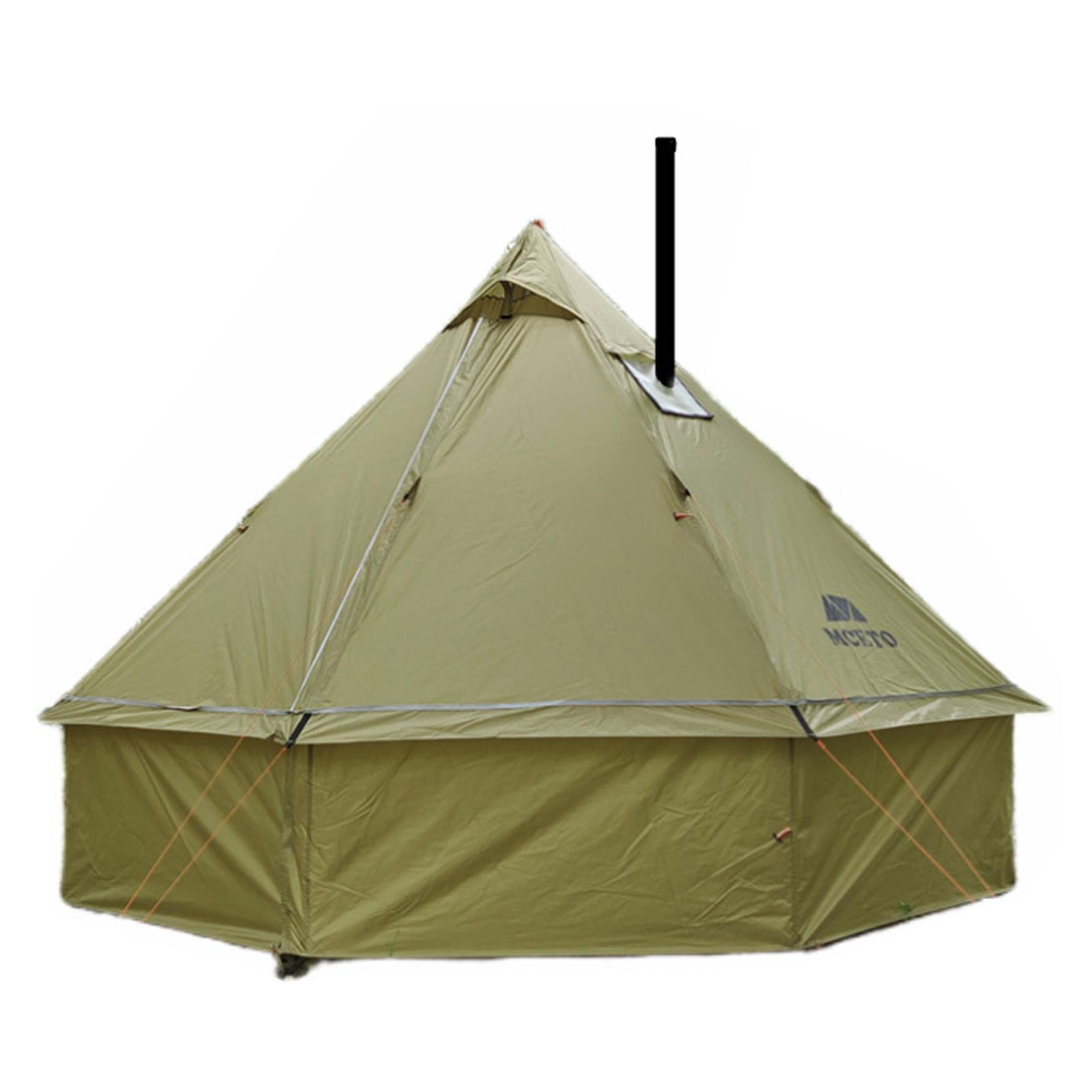 Tipi-Zelt für 2–4 Personen, mit Ofenanschluss, Camping-Pyramide, Tipi-Zelt für Camping und Rucksackreisen armee grüne