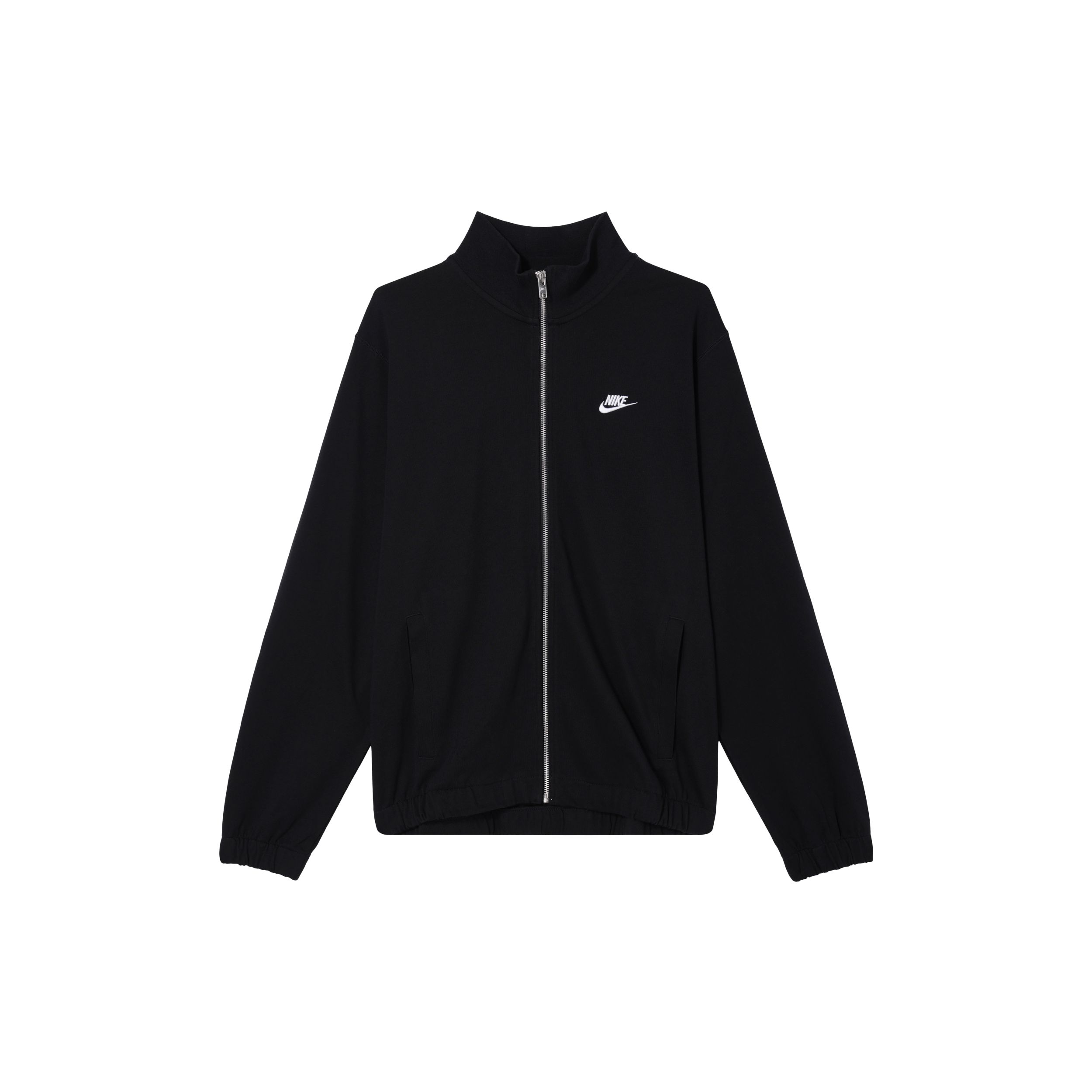 Nike Logo Bestickt Stehkragen Langarm Jacke Herren Jacken Schwarz FQ3427-010 M