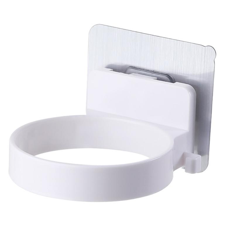 Haartrockner-Halter, Wandmontage, Haartrockner-Regal, Badezimmer-Aufbewahrungsorganisator, ABS-Badezimmer-Befestigungs-Hardware, Heim-WC-Zubehör weiß