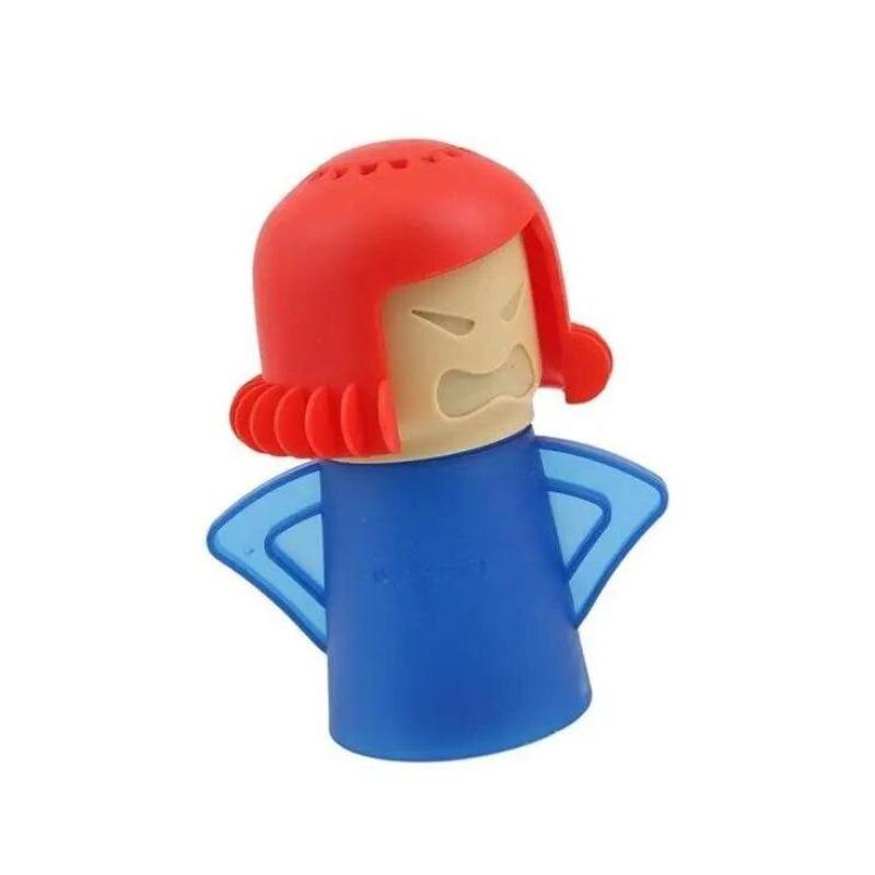 Angry Mama Mikrowellen-Dampfreiniger Angry Mom Mikrowellenreiniger Einfach Essig und Wasser hinzufügen Cut blau