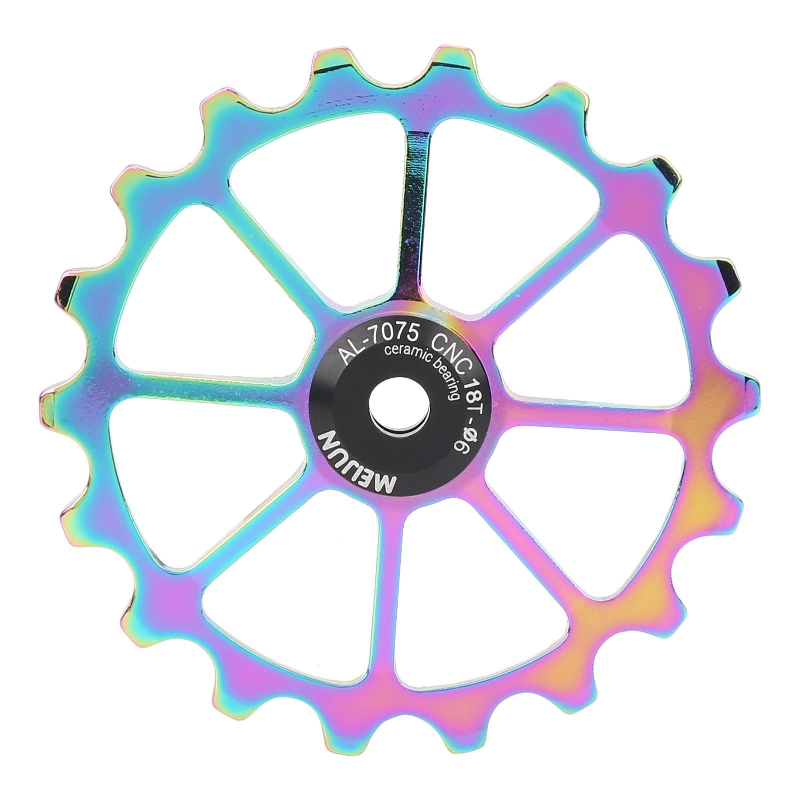 18T Führungsrolle Fahrrad Schaltwerk Umlenkrollen für Rennrad Mountainbike Zubehör Mehrfarbig