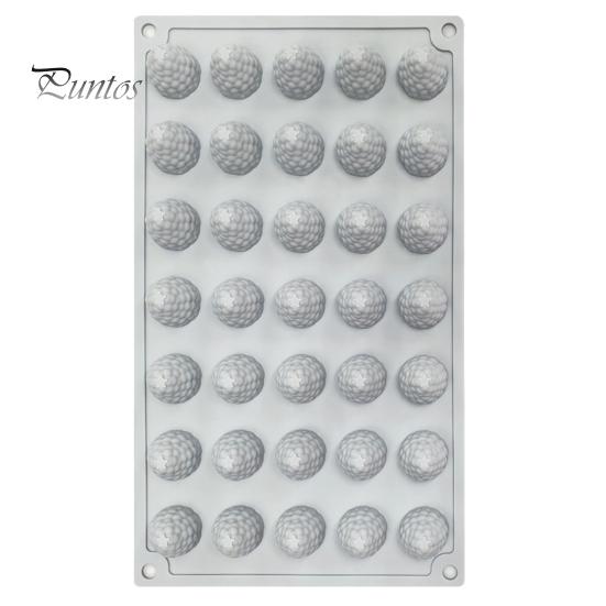 Himbeer-Silikonform, 35 Mulden, antihaftbeschichtet, lebensmittelecht, leicht zu lösen, DIY-Kuchendekoration, Fondant, Süßigkeiten, Schokolade, Süßigkeiten, Gelee, Eis, Backform grau