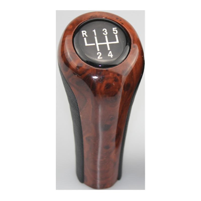 1 Stück Holzmaserung ist geeignet für BMW Getriebekopf BMW Schalthebel Staubschutz 3-Farben-Schalthebel Handball Standard 5 gear