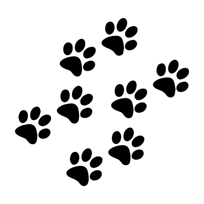 Katzenpfoten-Aufkleber auf dem Auto, Vinyl-Aufkleber, wasserfeste Dekoration, Autoaufkleber 15x14.5cm schwarz