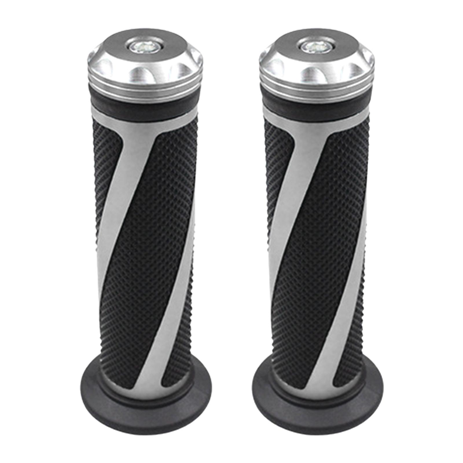 Universelle Motorrad-Lenkergriffe Einfach zu installierende, langlebige Motorrad-Handgriffhülsen Motorrad-Griffverbesserungen silber