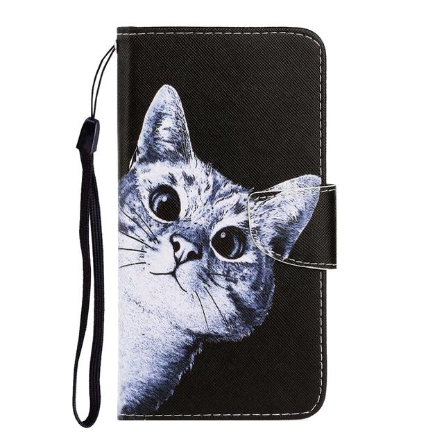 Für Coque Iphone 13 Flip Fall Für Iphone 12 11 Pro Max 13 Mini 6 S 7 8 Plus Se X Xs Xr Fällen Nette Katze Leder Brieftasche Telefon Abdeckung iPhone 7 Plus 8Plus