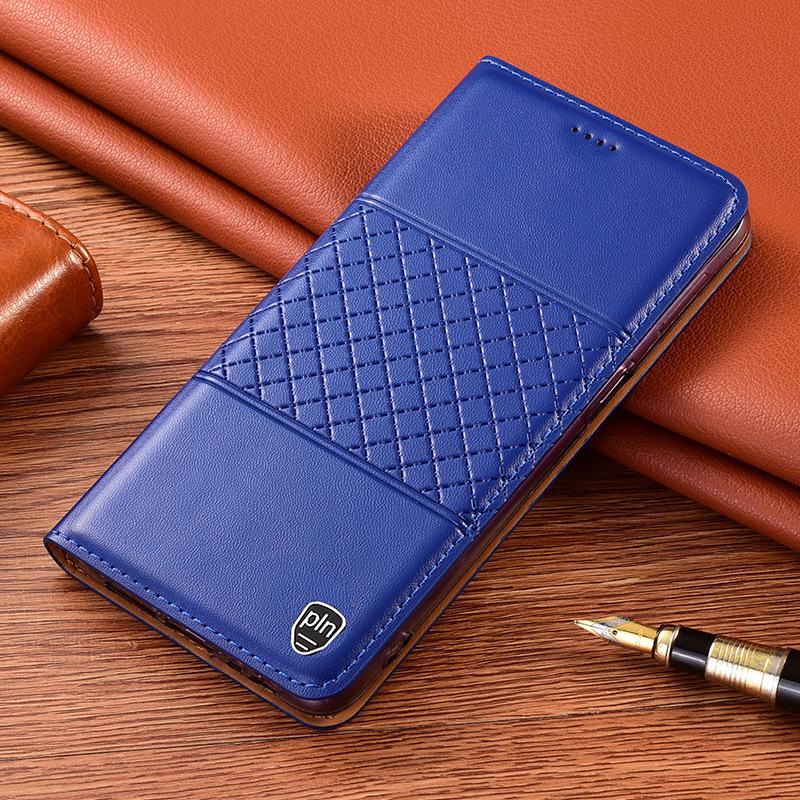 Leder-Klapphülle für Xiaomi 15 Ultra, 14 Pro, 12X, 11 Lite, 10S – Rundumschutz, sturzsicher Xiaomi 13 Lite / Xiaomi Civi 2 napa blau-mesh mitte