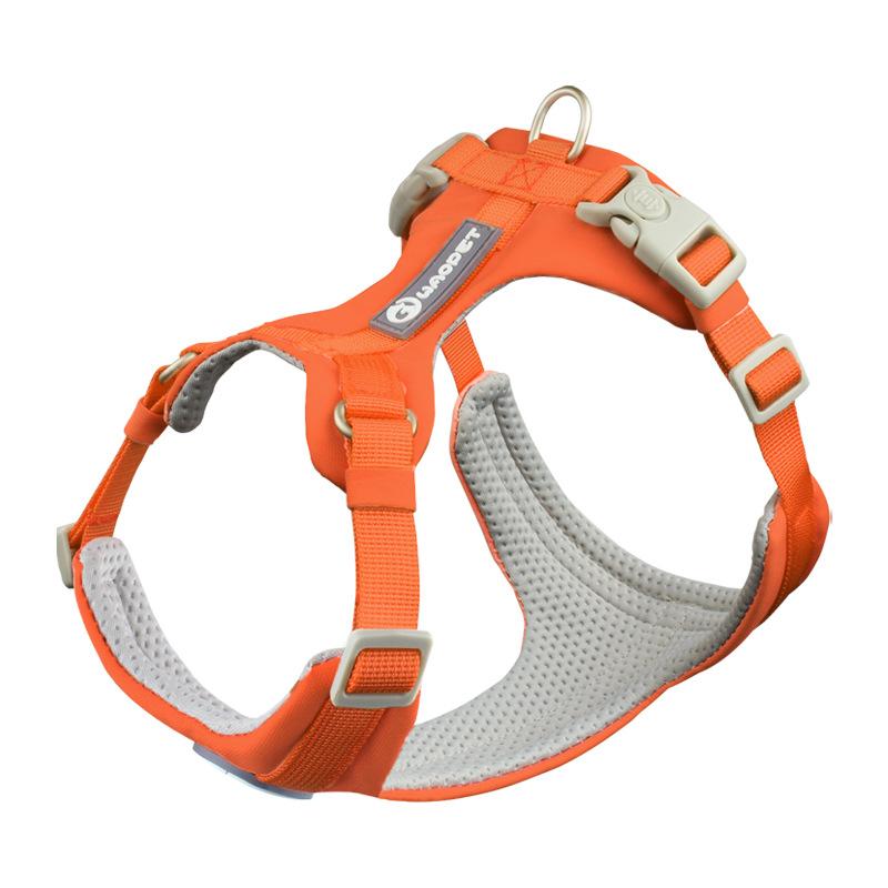 Whippet Anti-Rutsch Hunde Geschirr Leichtes Hunde Geschirr Atmungsaktiv und Langlebig Verstellbare Weste für Mittelgroße Hunde Windhunde L chest45-60cm orange