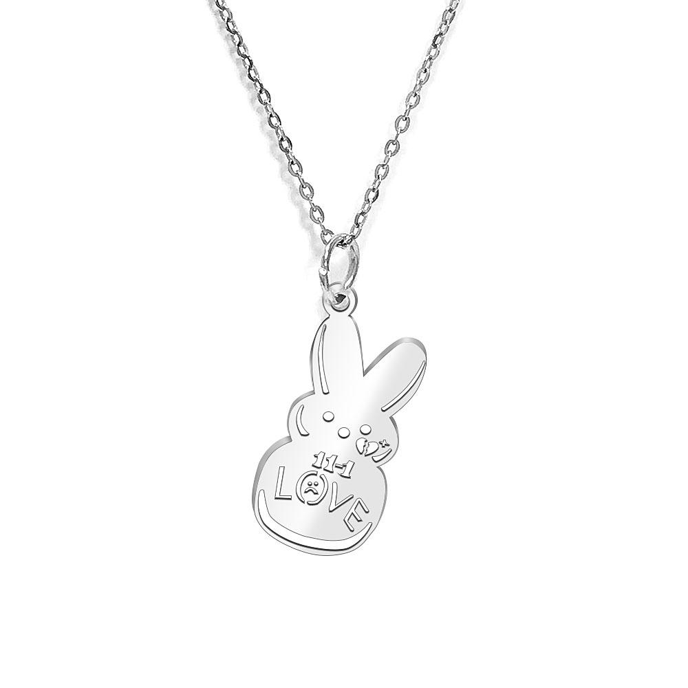 Lil-Peep-Halskette, Edelstahl-Anhänger-Halskette für Damen, Vintage-Perlenkette, Herren-Halsketten für Teenager-Mädchen, junge Sänger-Fans, Geschenke silber
