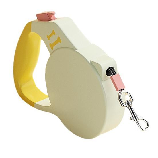 10/16FT Einziehbare Hundeleine Robuste Haustier-Gehleine für Kleine Mittlere Große Hunde Verhedderungsfreie Lange Hundeleine mit Einhandbremse M beige