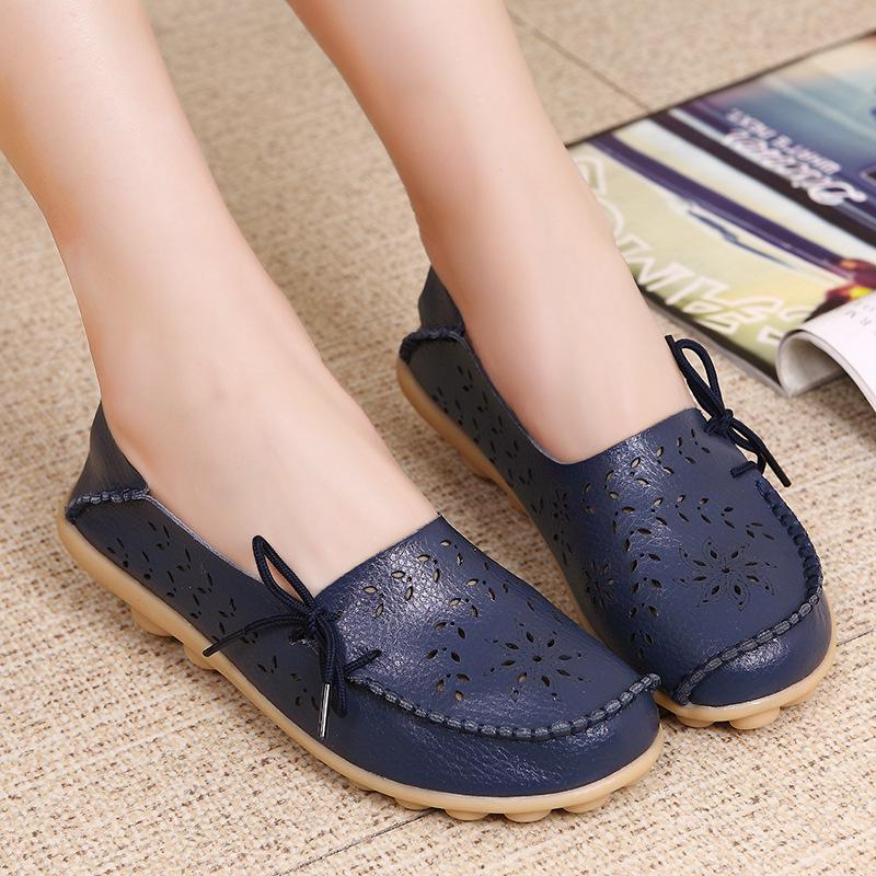 Damen Flache Schuhe Mode Damen Freizeitschuhe Atmungsaktive Damen Loafer Flacher Komfort Mama Schuhe Damen 41 dunkelblaue
