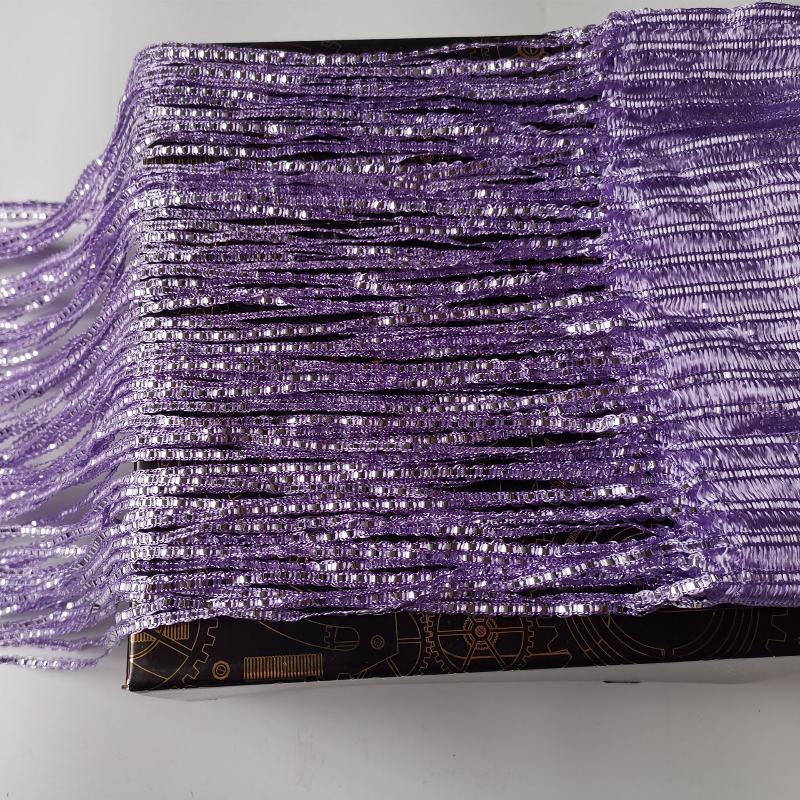 100x200CM Faden Türvorhang Fadenvorhang Raumteiler Einfarbig Quaste Fransen Fensterpaneel Vorhänge Mückenschutz Fliegen Insekten Vorhänge W 100cm * H 200cm violett