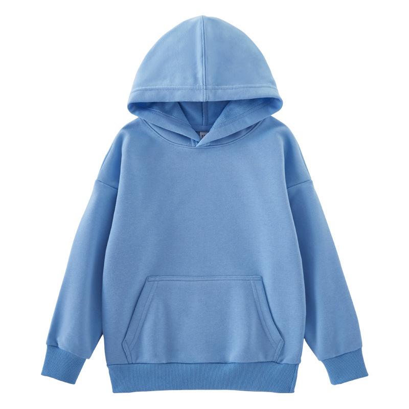 Familie Passende Kleidung Kinder Kleidung Mädchen Hoodies Sweatshirts Feste Beiläufige Kinder Pullover Tops Frühling Herbst 10 12 Jahre Mädchen Kostüme Teenager 130cm blau