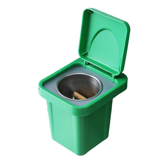 Mülleimer Aschenbecher mit Deckel Herausnehmbarer Edelstahl-Inneneimer Schwer grün